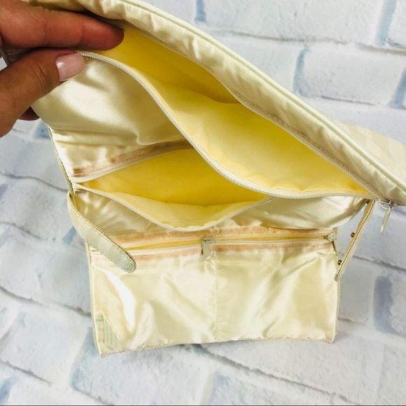 Satin shadow striped jewelry roll travel bag - Picture 2 of 5